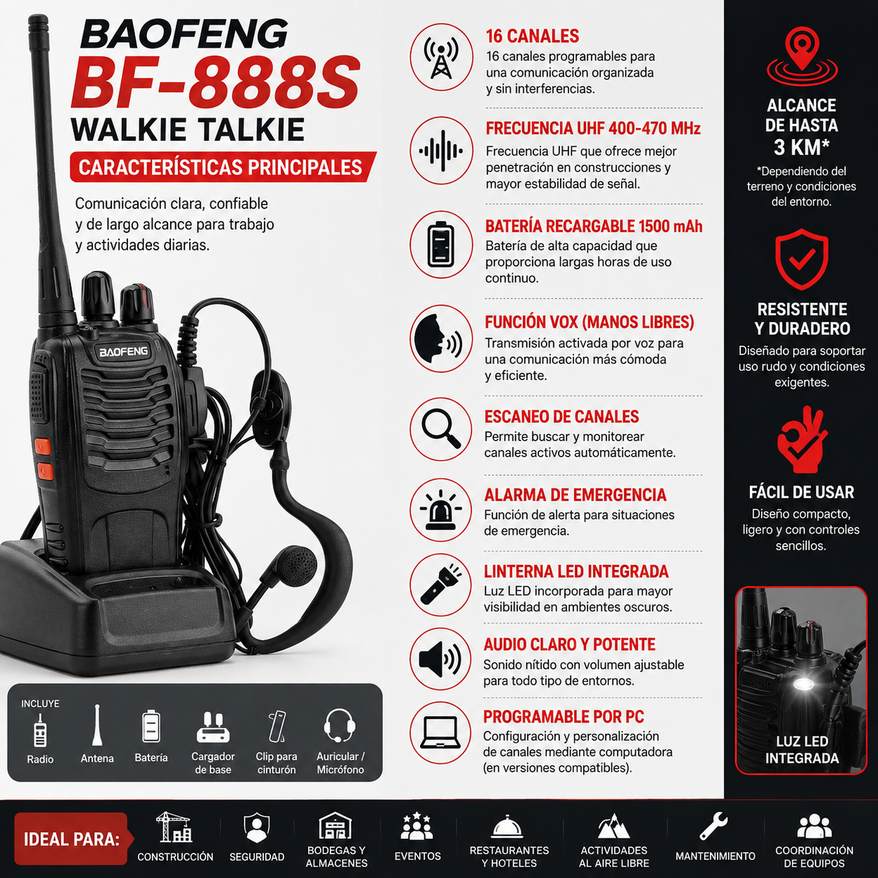 RADIO  BAOFENG WALKIETALKIE