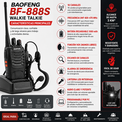 RADIO  BAOFENG WALKIETALKIE