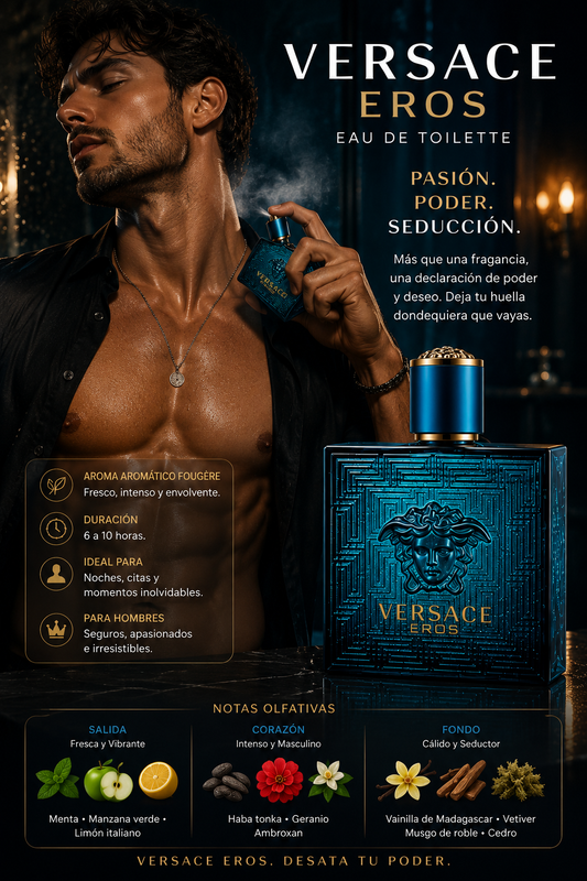 EROS VERSACE 100 ML PERFUME PARA HOMBRE